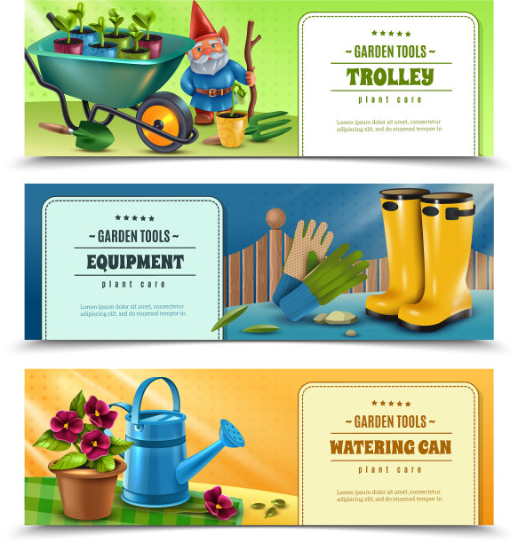 花园市场横幅图片下载