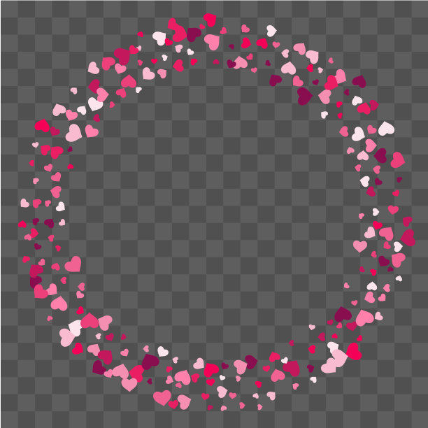 心形五彩纸屑美丽地落在背景上图片下载
