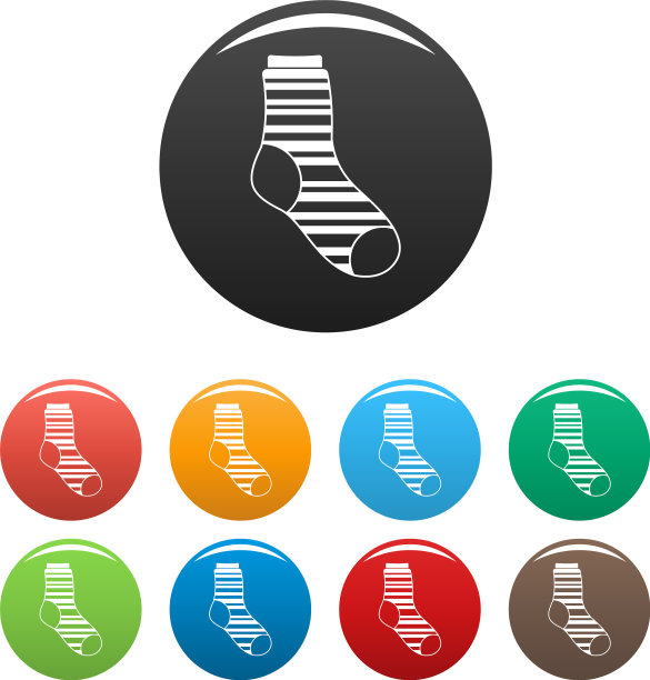 温暖的袜子图标设置颜色图片下载
