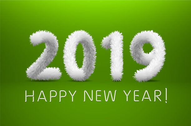 毛茸茸的白色毛茸茸毛茸茸的羊毛2019新年快乐图片下载