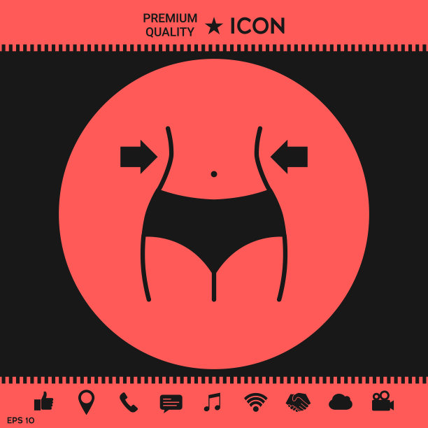 女性腰围减肥食谱腰围图标图片下载