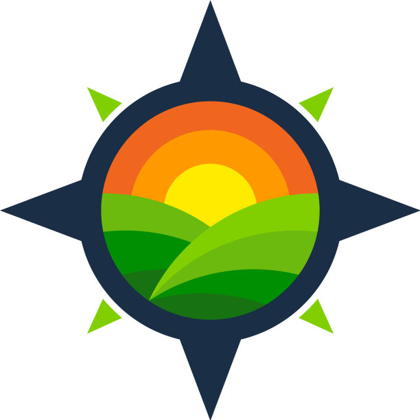 罗盘农场标志图标设计图片下载