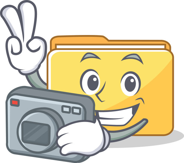 摄影师文件夹人物卡通风格图片下载