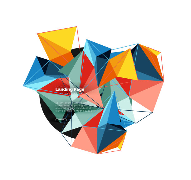 三维三角形抽象背景多边形图片下载