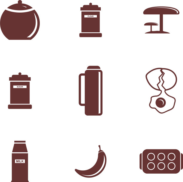 设置食品图标标志概念图标标志食品图片下载