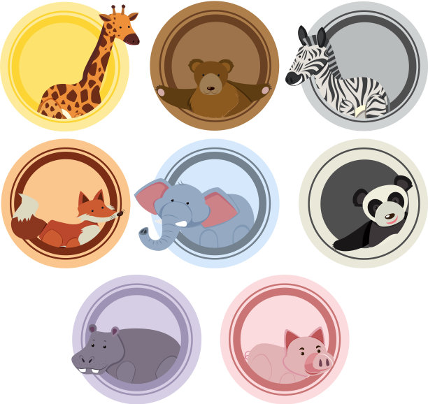 用野生动物标记模板图片下载