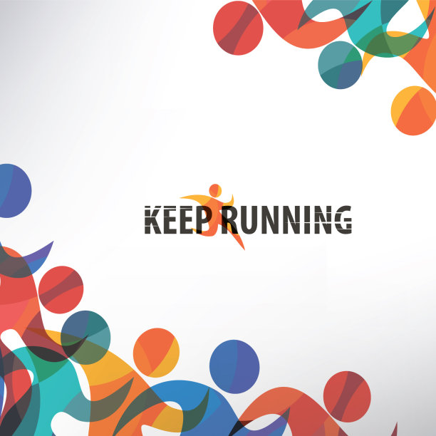 跑步的人一组程式化的图标和图片下载