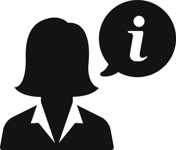 女商人和信息指示牌图标图片下载