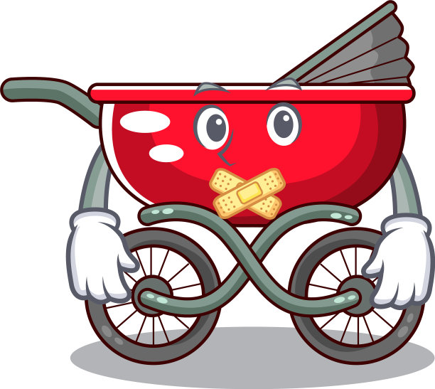 安静的现代婴儿车隔离图片下载