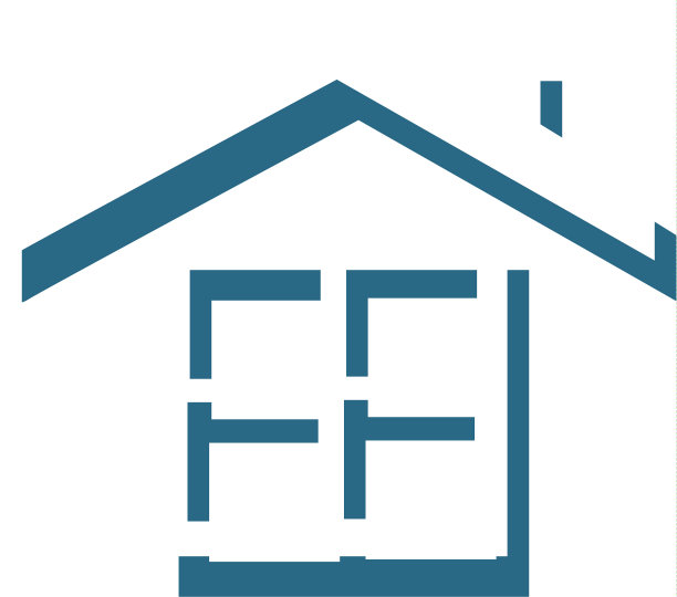 剪影屋顶和窗户的房子元素图标图片下载