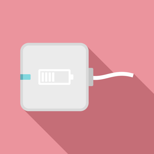 数字无线充电器图标平坦风格图片下载