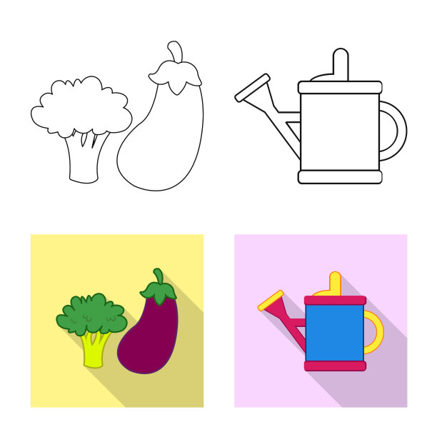 隔离对象的农场和农业图标设置图片下载