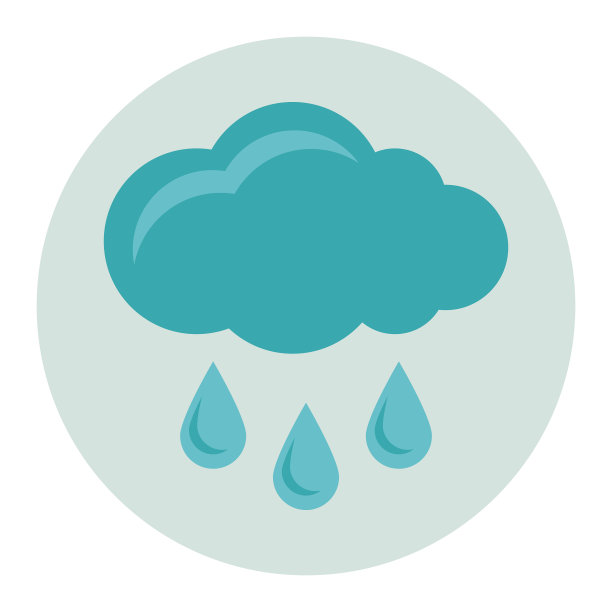 扁平雨云图标图片下载
