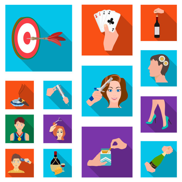 用手操作集合中的平面图标图片下载