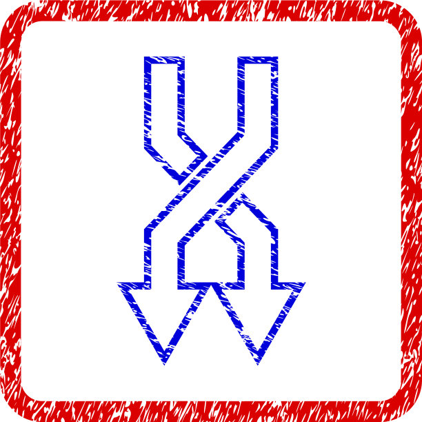 洗牌箭头下grunge框架图标图片下载