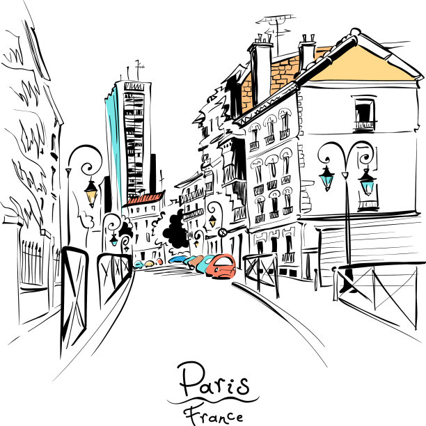 舒适的巴黎大街法国图片下载