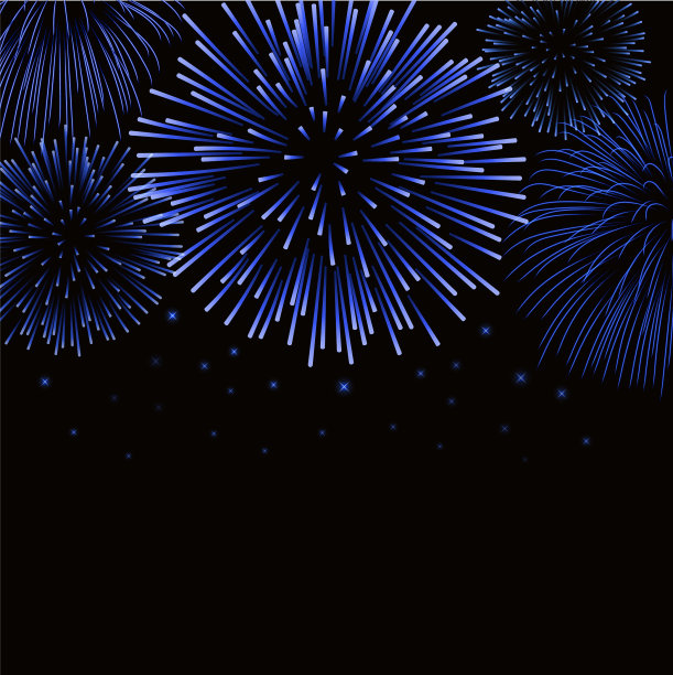 烟花闪耀背景卡美丽明亮图片下载
