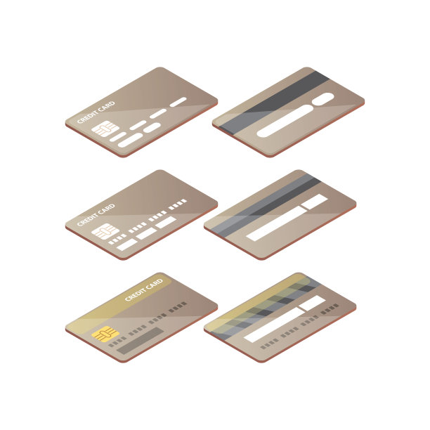 等距信用卡图标设置隔离在白色图片下载