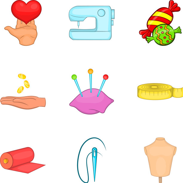 爱选择卡通风格的图标集图片下载