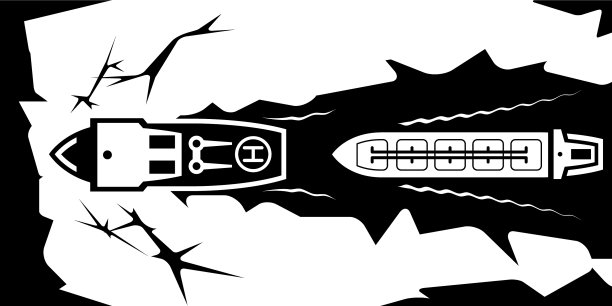 破冰船为油轮建造水渠图片下载