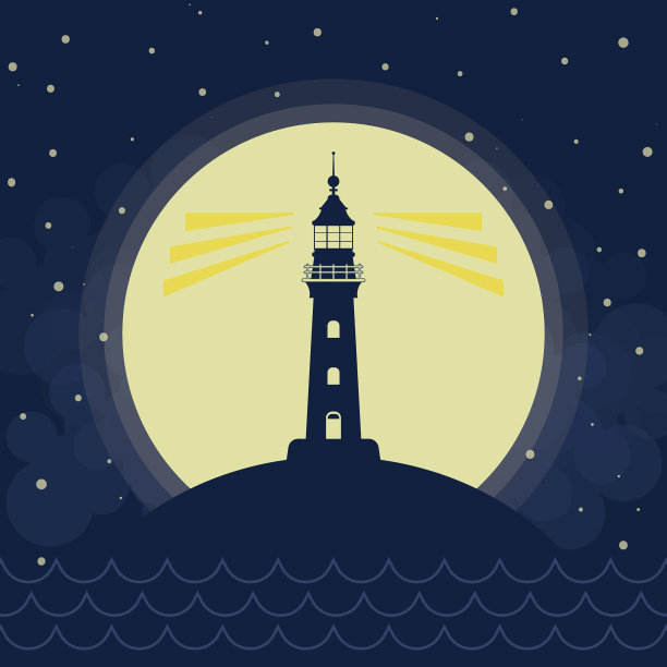 灯塔轮廓图片下载