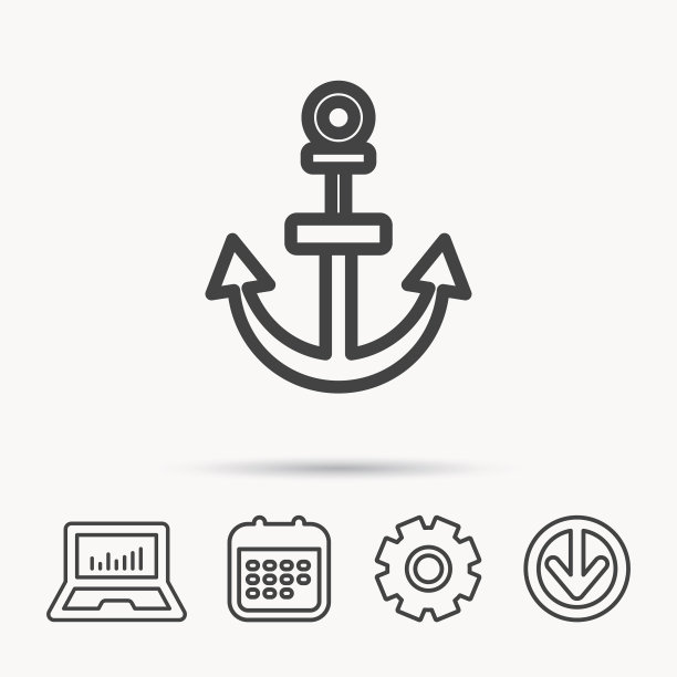 船锚图标航海浮标标志海洋符号图片下载