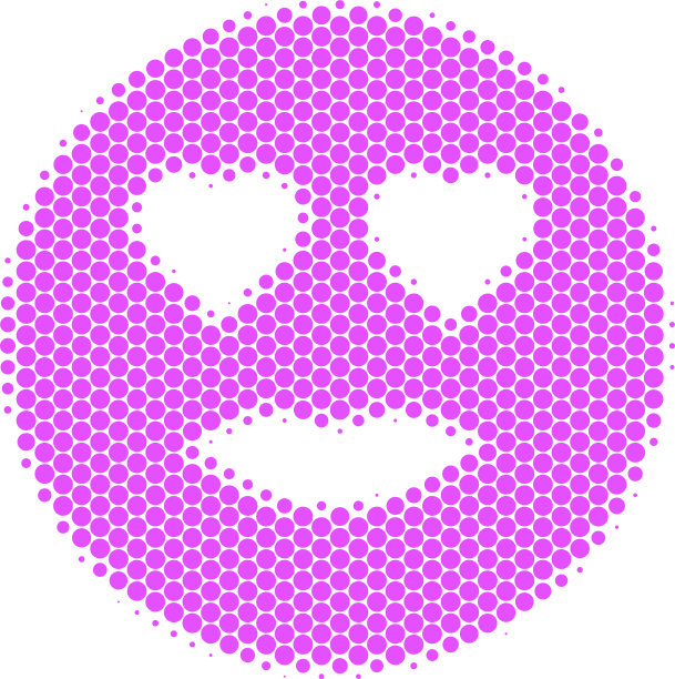 半色调点女士爱笑脸图标图片下载