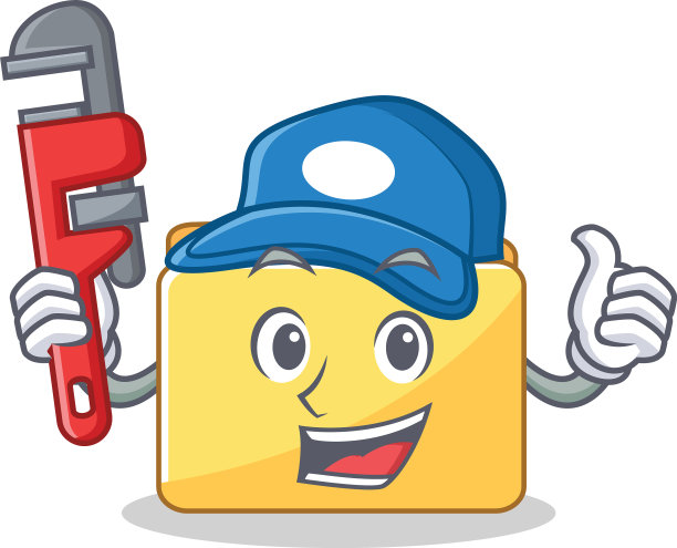 管道工文件夹人物卡通风格图片下载