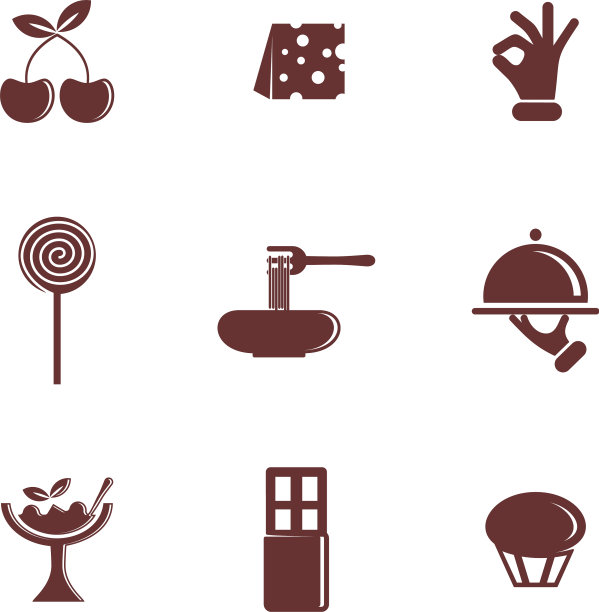 设置食品图标标志概念图标标志食品图片下载