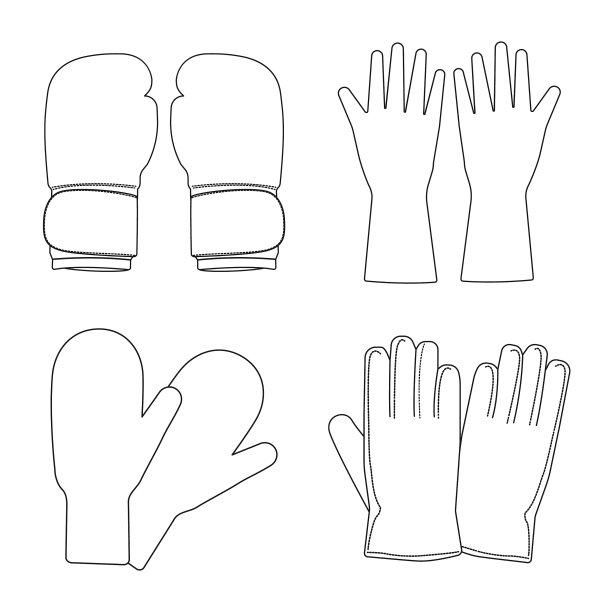 手套和冬季图标设置图片下载