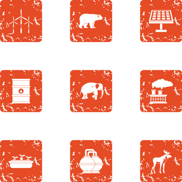 化工厂图标设置垃圾摇滚风格图片下载