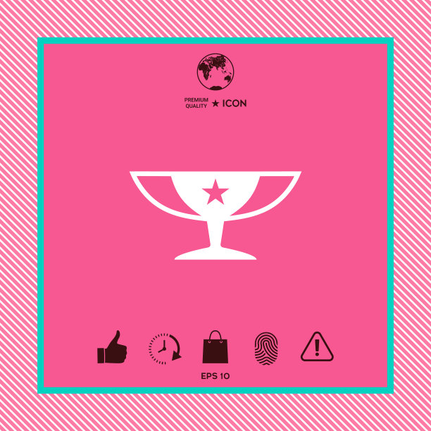 奖项冠军杯与星的图标图片下载