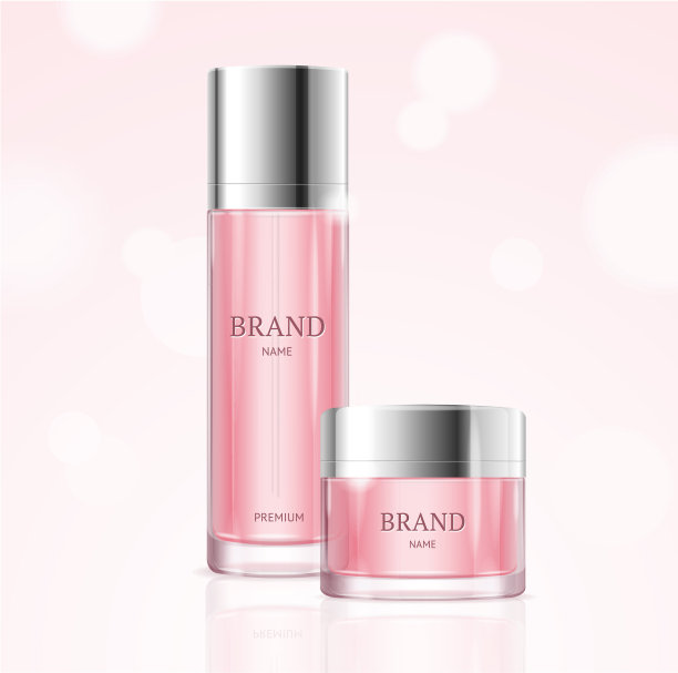 逼真详细的3d空白乳液和霜图片下载