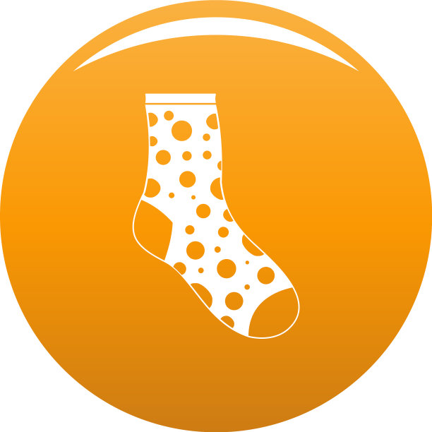 丢失的袜子图标橙色图片下载
