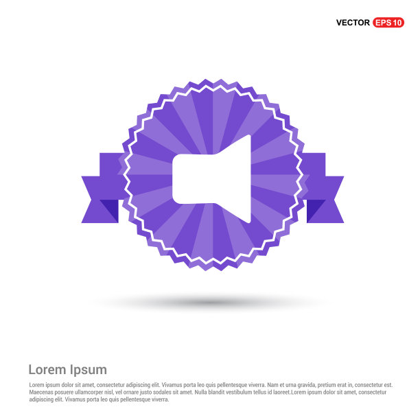 照片相机图标-紫色丝带横幅图片下载