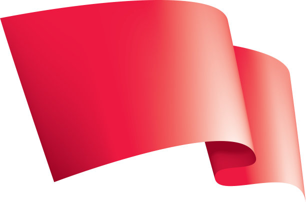 在白底上挥舞着红旗图片下载