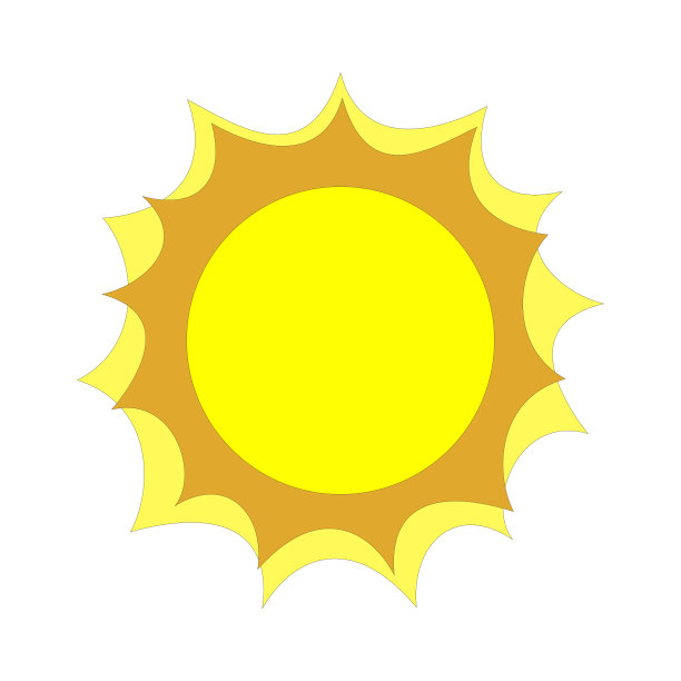 平太阳图标上的白色图片下载