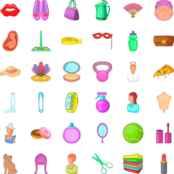 蒙版图标设置卡通风格图片下载