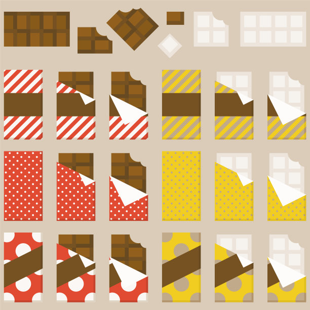 巧克力棒和巧克力咬集图片下载