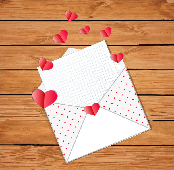 打开的信封与空白和许多折叠图片下载