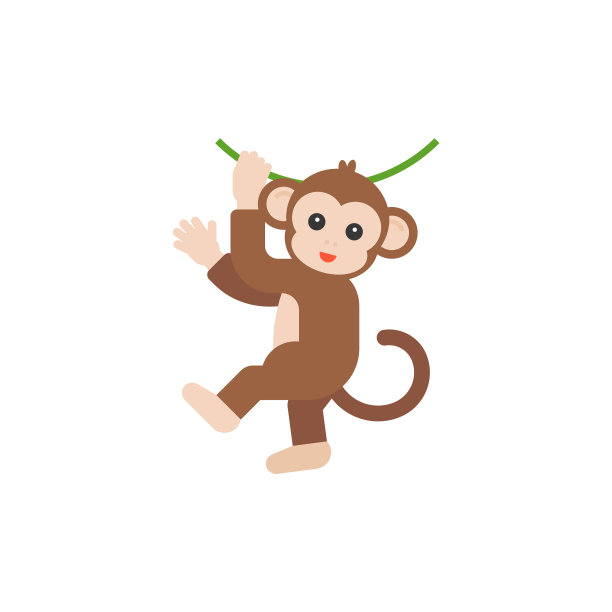 吊在藤蔓上的猴子图片下载