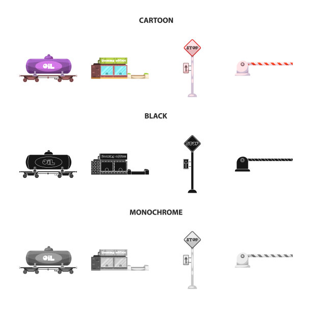 列车和车站标志的设计图片下载