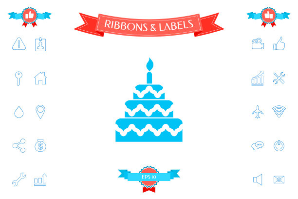 蛋糕象征图标图片下载