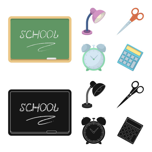 台灯剪刀闹钟计算器图片下载