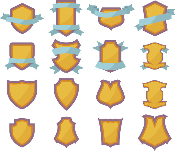 一套盾牌标志图片下载