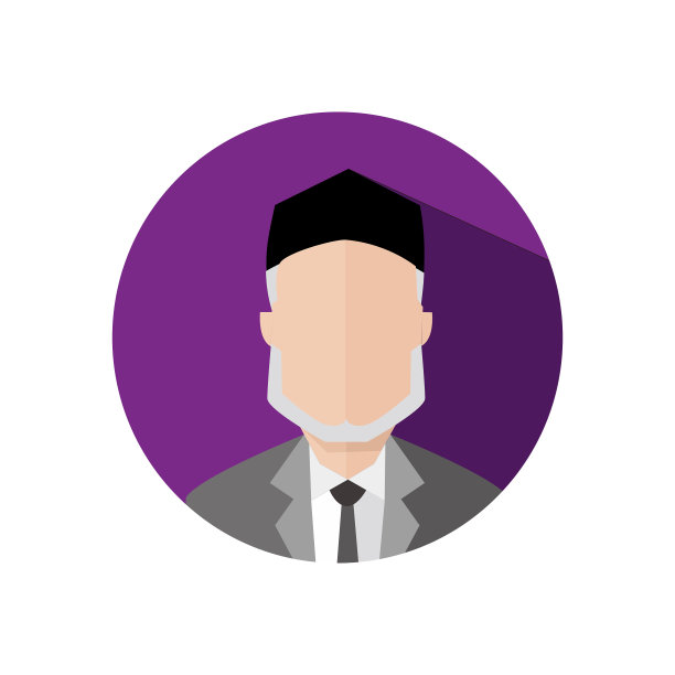 老人简单的平面圆形图标图形图片下载