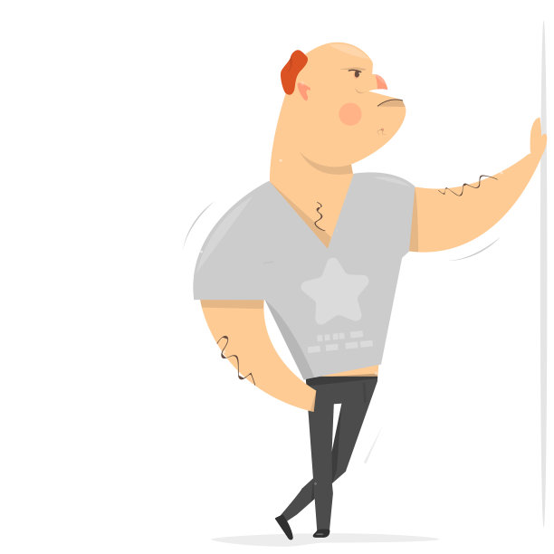 有趣的家伙被孤立在白色背景上图片下载