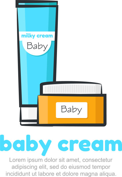 婴儿霜标志设计模板图片下载