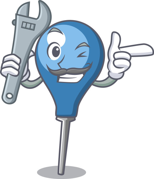 机械灌肠吉祥物卡通风格图片下载