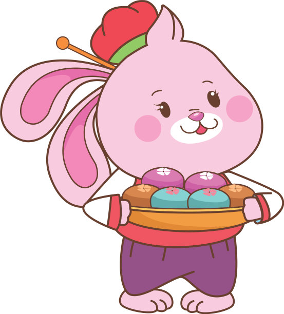 可爱的中秋兔子卡通图片下载